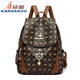Kangaroo (KANGAROO) leather backpack for women 2024 new summer fashion casual middle-aged large capacity cowhide backpack versatile mommy bag DS brown