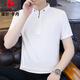 
Pierre cardin solid color half-zipper polo shirt men's short-sleeved summer ice silk thin stand collar T-shirt 2025 new half-sleeved T-shirt 9921 green 3XL (about 150-170 Jin [Jin equals 0.5 kg] wearable)