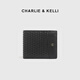 Charlie / Kelli Marque Luxury Luxury CK portefeuille Men pour hommes Polka Classic Wallet Coin Wallet Carte Bag Gift For Boyfriend Brown [Cadeau pratique pour la Saint-Valentin chinois]