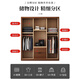 
Youkaji walnut solid wood wardrobe modern Chinese sliding door four-door multi-functional large wardrobe 829# Four door + side + top