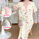 
Summer short-sleeved nightgown for pregnant women in summer, pregnant women pajamas, hospital room for delivery skirt, large size SY16813 XL Recommended weight 135 Jin [Jin equals 0.5 kg]