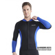 OUZO wetsuit 1.5mm diving top surfing suit men's long-sleeved top warm swimsuit diving mother's clothing top/black S