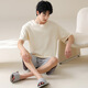 Palando Pure Cotton Pyjamas Herren Sommer 2025 Neues dünnes, kurzärmeliges, kühles Home-Kleidungsstück in großer Cassion-Jungen in Full-Rocte-Kleidung 13601 [reines Baumwoll, weiche und hautfreundliche] L [Vorgeschlagene Größe 165-170C Gewicht 100- 100-