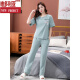 Victoria's Style Pyjamas für Frauen im Sommer Pure Cotton 2024 Neue Kurzarmhose Home Clothing Set für dünne Outfits 7374 Bohnengrün M 80-100jin [Jin entspricht 0,5 kg]