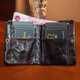 Master Lu Vintage Gemüse gebräuntes Kuhläppchen -Leder -Herren -Kurzerbietungsbrieftasche Neu einfaches Führerschein Brieftasche integrierter Brieftasche Tee Braune Top -Schicht Cowhide Leder