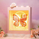 Süße Kinder Schmetterlingsblume Sprache DIY Building Block Foto Rahmen Romantische kreative Traumschmuck Mädchen Valentinstag Geburtstagsgeschenk 1283/Weihnachtsbaum-dreidimensionales Gemälde