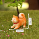 Gelun cartoon simulated puppy ornaments Corgi Teddy Shiba Inu doll micro landscape desktop decompression healing cute decoration Shiba Inu puppy 5