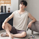 Modal men's pajamas men's summer new modal vest shorts thin ice silk cool home wear suit can be worn outside Sn9207 L Men-