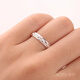 ARY Engraved 999 Sterling Silver Women's Ring Starry Frosted Silver Ring Closed Design Retro Ring No. 16