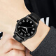 
Boarne (BOARRNE) special mechanical watch for junior high school entrance examination college entrance examination male and female junior high school students high school students winding sliding pointer pure mechanical watch 902G-black disc black belt-men's watch