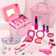 Kinder simulierte Kosmetik -Schminktisch Set Maniküre Lippenstift Mascara Beauty Box Girl Toy Gift Box -Schminktisch Set mit leichten Spiegel