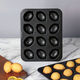 
Learning kitchen activities style Learning kitchen baking mold black 12 consecutive cup non-stick lemon cake mold French home special mold PP9871-Black 12 consecutive