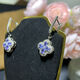 Shantou Lincun quality new tanzanite earrings light blue 925 silver precision inlaid 3*4mm
