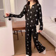 
S.SOFEA black long-sleeved pajamas two-piece set for female students in spring and autumn can wear home clothes for simple and casual three-piece set WX13803 black (with chest pad) 170 M (80-100Jin [Jin equals 0.5 kg])