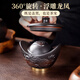 Haofeng original mine purple pottery cover tea pet ornaments 2025 new complete tea set set purple sand handmade Mid-Autumn Festival gift purple pottery ingot tea pet simple decoration