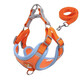 Vest type dog leash medium small dog Teddy Bichon Pomeranian harness puppy dog walking rope dog chain orange + 1.5 meter flat rope M (recommended 6-13 Jin Jin equals 0.5 kg)