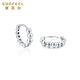 Safir platinum earrings for women PT950 round bead earrings small fresh platinum earrings as a birthday gift for girlfriend, about 3.10 grams