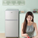 Chigo double-door refrigerator small rental dormitory double-door refrigeration and freezing first-class energy efficiency household large-capacity office refrigerator two-door micro-frost store manager recommended 48L silver first-class energy efficiency