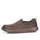 Clarks Herrenschuhe, Frühling und Herbst, neue weiche Sohle, Outdoor, lässig, bequem, Slip-On, echtes Leder, leichte Freizeitschuhe aus Leder, Hellbraun, 42