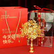 [News in summer] Bride wedding bouquet gift wedding DIY golden newlywed Xiuhe girlfriend Golden branch jade leaves (finished product + transparent and handbag)