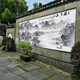 IOSN迎门墙壁画农村大门庭院影壁墙照壁墙瓷砖壁画背景户外迎门墙装饰 岩晶大板/一平方户外专用826规格 1-1㎡