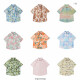 Ximuyao Vintage Ölgemälde Hong Kong Style Retro Blumenhemd Männer Hawaiianer Urlaub Lose Sommerpaar kurzärmeliges Hemd 3527 Grün M.