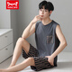 Catman (Miiow) Vest Pyjamas Herrenmodal Frühlings- und Sommer-Rund-Hals-Shorts Home-Kleidung lose und vergrößerte 12027 [Herrenanzug] l [vorgeschlagen 100-140jin [Jin entspricht 0,5 kg]]