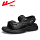 Huili Men's Shoes Summer Sandalias Nuevas zapatillas versátiles de playa versátiles para hombres Hombres 1387 Negro 43
