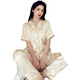 Yalu Bingsi Pajamas Женская летние брюки с коротким рукавом, плюс 200 Jin [Jin равняется 0,5 кг] Домашняя одежда.