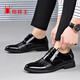 Spider King 2025 new spring men's shoes plus velvet warm casual British groom shoes formal business 9928 brown four-season model 39 standard leather shoe size