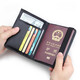 Kangaroo Luxus Leder Passport Clip Männer und Frauen Passport Buchschutz Hülle Passionstasche tragbare Ausweiskartenbeutel tragen Schwarz