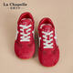La Chapelle Damenschuhe weicher Sohle bequeme deutsche Trainingschuhe für Frauen 2025 Neues Sommer Dünnes Mesh Atmungsfreie vielseitige lässige Flachschuhe rot xxe6625-2 36