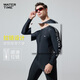 WATERTIME wetsuit men's swimsuit sun protection quick-drying surfing suit one-piece jellyfish suit snorkeling suit one-piece wetsuit - black silver M