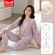 Catman Miiow Pyjamas mit Brustpads reines Baumwollwesen Pyjamas Frühling und Herbst, langärmelte reine Baumwolle können außerhalb von Heimbekleidungsset 9230 (brustfreies Baumwollpolster) M [vorgeschlagen 80-105jin [Jin gleich 0,5 kg]] abgenutzt werden.