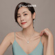 Jingrun Pearl Bimeng 925 Silver Inlaid Freshwater Pearl Pendant Elegant Necklace for Women Panzhi 8-9mm 40+5cm Chain Tail