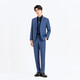 Langdeng sheep wool + mulberry silk striped suit suit men's business formal suit two-piece wedding dress blue two-piece suit trousers size 29-40 50 B180/100B (please note the trousers size)