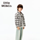 Little MO&Co.little moco children's clothing 25 summer new style for boys and girls pure cotton plaid long-sleeved shirt shirt jacket parent-child clothing multi-color plaid 120 120/60