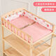 Jiaojing Baby Windel Tisch Multifunktionaler Betriebstisch Windel Tisch Massivholz lackfrei Baby Pflege Tisch BB Neugeborene Babybett Multifunktionale Windel Tisch (dreischichtige Vollmassivholz + Domi-Bär-Baumwollpolster