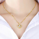 QUAMER gold store necklace women's pendant 2025 new color gold clavicle chain women's only love necklace
