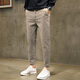 
Woodpecker casual pants for men 2025 new summer business nine-point straight stretch slim fit versatile trousers 1502 khaki + 1502 brown 28