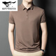 Siete Lobos Flaghship Oficial de mediana edad Camiseta transpirable para hombres Polo Camiseta informal de manga corta Color sólido Dad KL-13565 Blue oscuro M 48/170