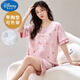 Disney Summer Ladies Kurzärärmelte Pyjamas-Set geliefert mit einem Brustpolster integriertes Baumwoll-Häuserkleidung im koreanischen Stil, kostenlos GXT1047 mit M (Empfohlen 75-95Jin [Jin entspricht 0,5 kg]))
