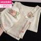 Pijama modal para mujeres en burbujas de verano algodón de manga corta estilo delgado estilo dulce y lindo ropa de verano ropa de dos piezas 1105# vye en V pink pai star l 100-115jin [Jin iguala 0.5 kg]