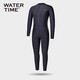 WATERTIME wetsuit men's swimsuit sun protection quick-drying surfing suit one-piece jellyfish suit snorkeling suit one-piece wetsuit - black silver M