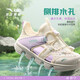 ANTA Children's Sandals Girls' Shoes 2025 Summer New Baotou Outdoor Amphibious River Tracing Shoes Beach Shoes Ivory White/Mist Purple-4 28 Shoe Inner Length 17.5cm