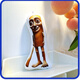 Mignon étranger étranger et marice vocale Pendant Tungtungsahur Doll Wood Stick Man Chain quatre styles besoin de pendentif [peut faire du son] -4