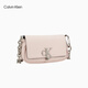 Calvin Klein [Chinese Valentine's Gift] Shoulder Bag Chain Bag Letters Pin CK Women's Bag Crossbody Saddle Bag DH3240 PS2-Shell Powder OS
