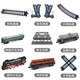 RSRDDY Fenming retro steam train toy track accessories children assembly supplement front car remote control rail change steam steam train rail change*2