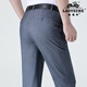 Pantalones clásicos de automóviles (Laoyeche) Pantalones delgados de primavera y verano Pantalones de negocios sueltos de mediana edad Pantalones de alta gama Daddy Daddy Pantalones casuales de hierro de mediana edad 9900-2 sin pliegue de tamaño negro 32-Circunción de cintura 2 pies 5