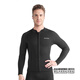 OUZO wetsuit 1.5mm diving top surfing suit men's long-sleeved top warm swimsuit diving mother's clothing top/black S